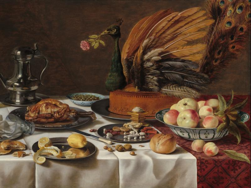 Claesz "Still Life with a Peacock Pie"